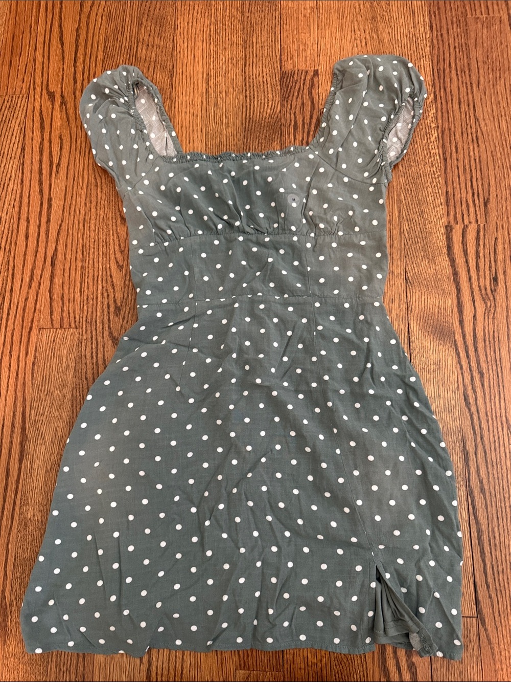 Aeropostale Sage Green Polka Dot Mini Dress